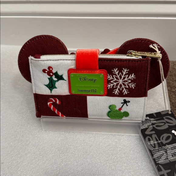Loungefly Disney Minnie Mouse ugly sweater holiday wallet NWT - Picture 2 of 5